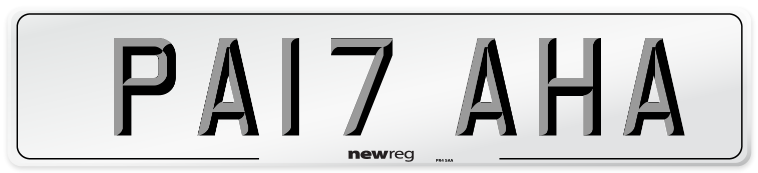 PA17 AHA Number Plate from New Reg
